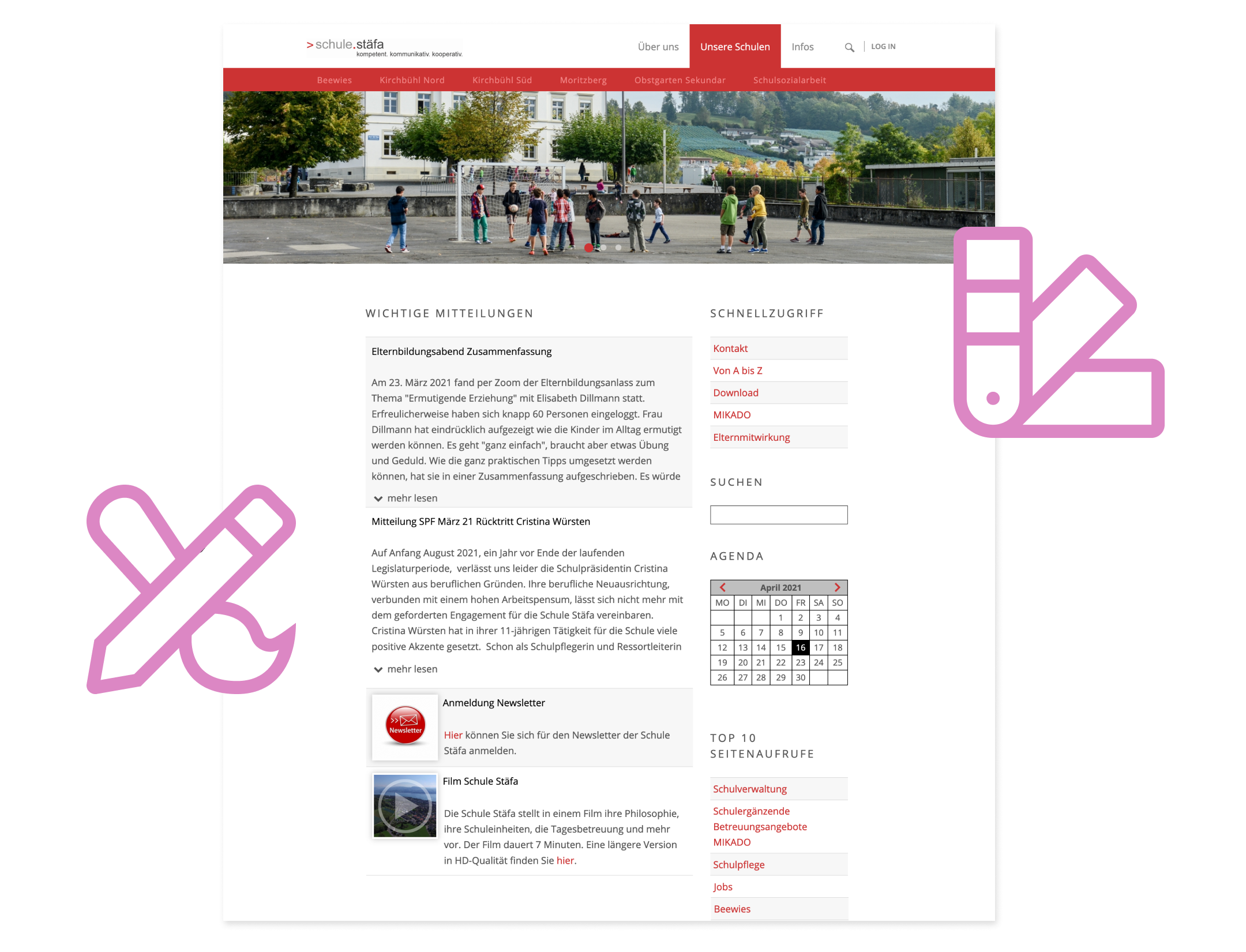Individuelles Webseiten-Konzept