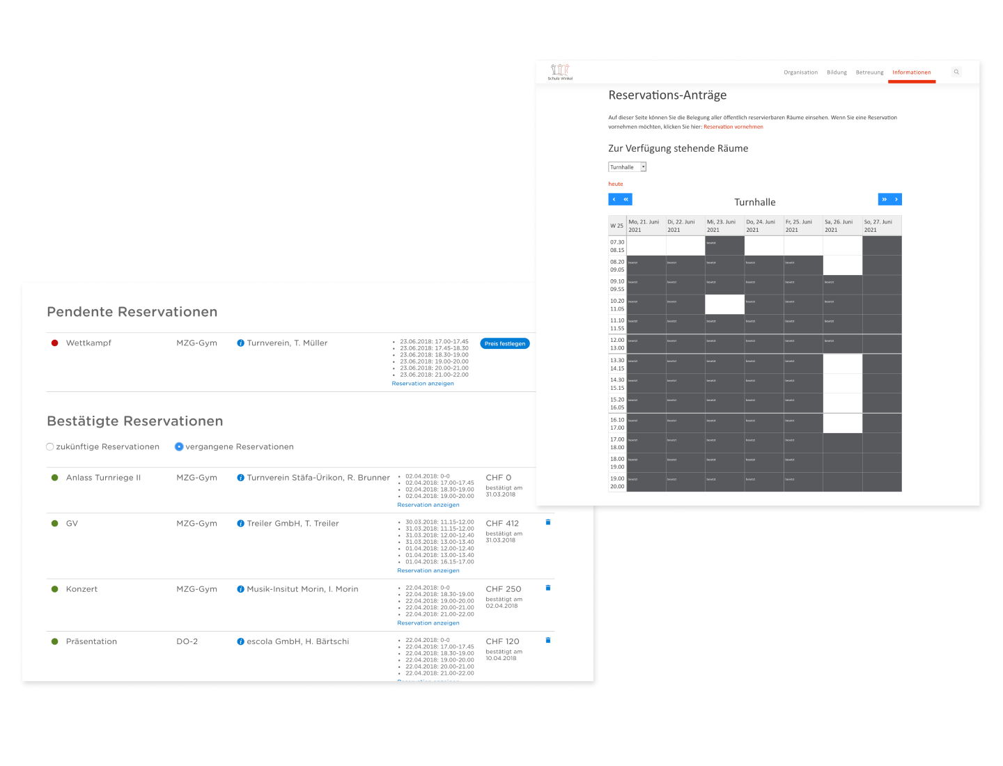 Externe Ressourcen-Reservation